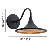Modern Wet-Rated Outdoor Dome Wall Sconce