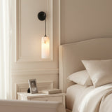 Modern Alabaster Cylindrical Pendant Wall Sconce