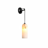Modern Alabaster Cylindrical Pendant Wall Sconce