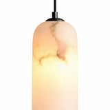 Modern Alabaster Cylindrical Pendant Wall Sconce