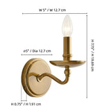 Modern Architectural Metal Single Wall Sconce