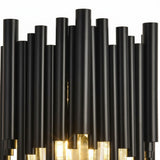 Modern Metal & Clear Crystal Cylindrical Wall Sconce