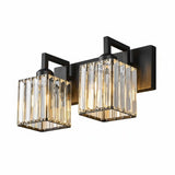 Modern Crystal & Metal 2 Lights Vanity Wall Sconce