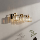 Modern Crystal & Metal 3 Lights Vanity Wall Sconce