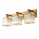 Modern Crystal & Metal 3 Lights Vanity Wall Sconce