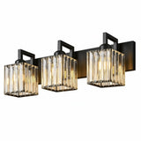 Modern Crystal & Metal 3 Lights Vanity Wall Sconce