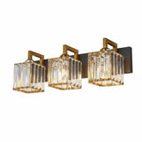 Modern Crystal & Metal 3 Lights Vanity Wall Sconce
