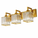 Modern Crystal & Metal 3 Lights Vanity Wall Sconce