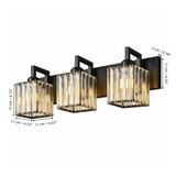Modern Crystal & Metal 3 Lights Vanity Wall Sconce
