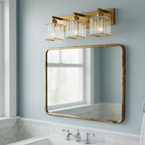 Modern Crystal & Metal 3 Lights Vanity Wall Sconce