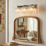 Modern Crystal & Metal 3 Lights Vanity Wall Sconce