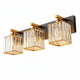 Modern Crystal & Metal 3 Lights Vanity Wall Sconce