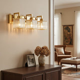 Modern Crystal & Metal 3 Lights Vanity Wall Sconce