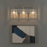 Modern Crystal & Metal 3 Lights Vanity Wall Sconce