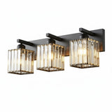 Modern Crystal & Metal 3 Lights Vanity Wall Sconce