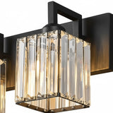 Modern Crystal & Metal 4 Lights Vanity Wall Sconce