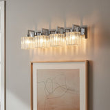 Modern Crystal & Metal 4 Lights Vanity Wall Sconce