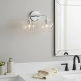 Modern Double Globe Glass Wall Sconce