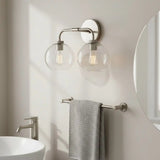 Modern Double Globe Glass Wall Sconce