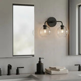 Modern Double Globe Glass Wall Sconce