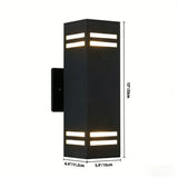 Modern Double Head Glass Rectangular Wall Sconce