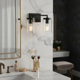 Modern Double Tube Glass Wall Sconce