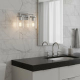Modern Double Tube Glass Wall Sconce