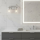 Modern Double Tube Glass Wall Sconce