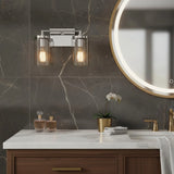 Modern Double Tube Glass Wall Sconce