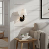 Modern Drum Fabric Shade Wall Light