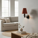 Modern Drum Fabric Shade Wall Light