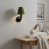 Modern Drum Fabric Shade Wall Light