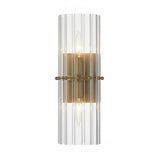 Modern Glam Crystal Cylindrical Bath Wall Sconce