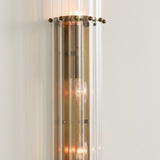 Modern Glam Crystal Dual Cylindrical Wall Sconce
