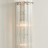 Modern Glam Crystal Dual Cylindrical Wall Sconce