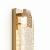 Modern Rose Gold Bubble Crystal Cylinder Wall Sconce