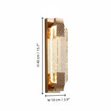 Modern Rose Gold Bubble Crystal Cylinder Wall Sconce