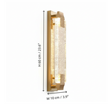 Modern Rose Gold Bubble Crystal Cylinder Wall Sconce