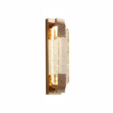 Modern Rose Gold Bubble Crystal Cylinder Wall Sconce
