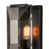 Modern Metal & Crystal Vertical Wall Sconce