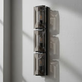 Modern Metal & Crystal Vertical Wall Sconce