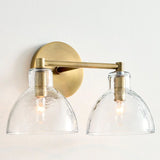 Modern Minimalist Glass Metal Bowl Wall Lamp