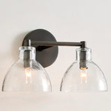 Modern Minimalist Glass Metal Bowl Wall Lamp