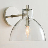 Modern Minimalist Glass Metal Bowl Wall Lamp