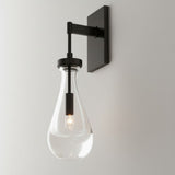 Modern Raindrop Glass Brass Wall Sconce Light Fixture
