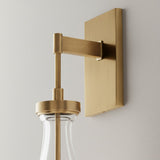 Modern Raindrop Glass Brass Wall Sconce Light Fixture