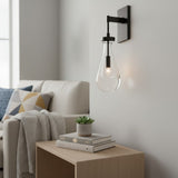 Modern Raindrop Glass Brass Wall Sconce Light Fixture
