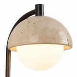 Organic Wabi-Sabi Travertine Semi-Circular Wall Sconce