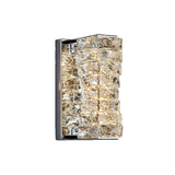 Luxury Stainless Steel & Crystal Cylinder Wall Sconce