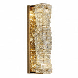 Luxury Stainless Steel & Crystal Cylinder Wall Sconce